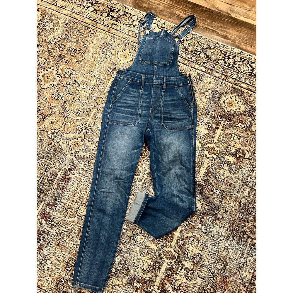 Madewell Women's Blue Denim Skinny Fit Overalls Size Small
